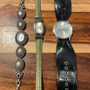 Three fashion watches.
